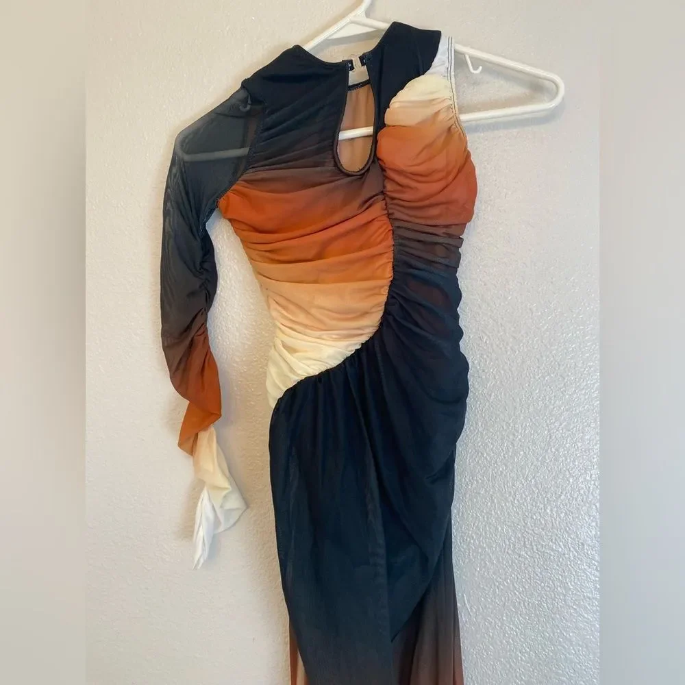 Revolution Tenth House lyrical Dance costume orange ombre EXPANSION TH25222 LC